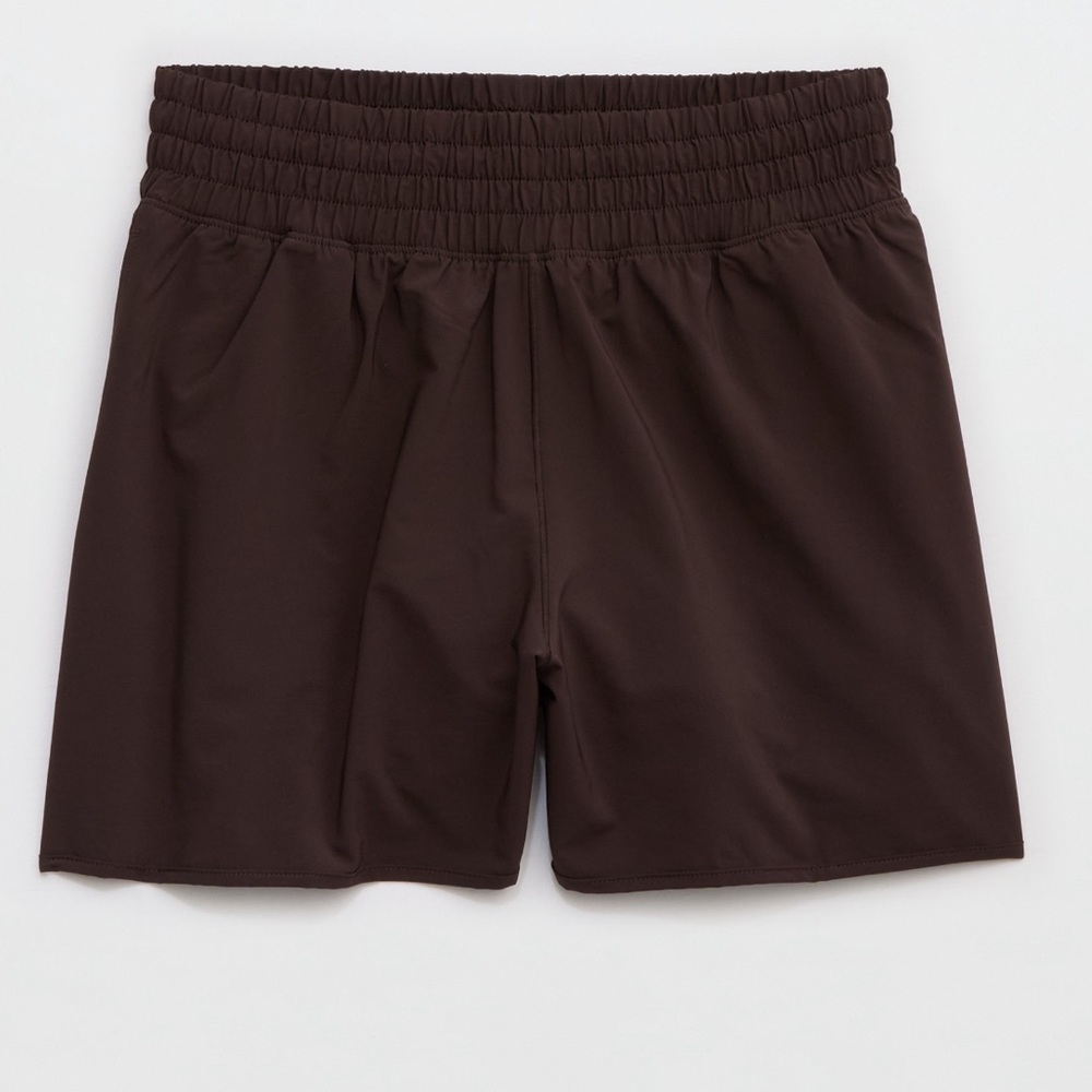 aerie High-Waist offline Shorts in Dark Brown